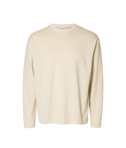 Looseoscar Ls O-Neck Tee - Oatmeal