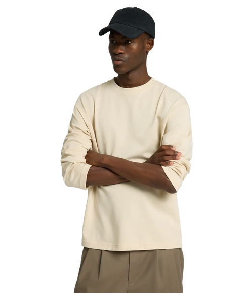 Looseoscar Ls O-Neck Tee - Oatmeal