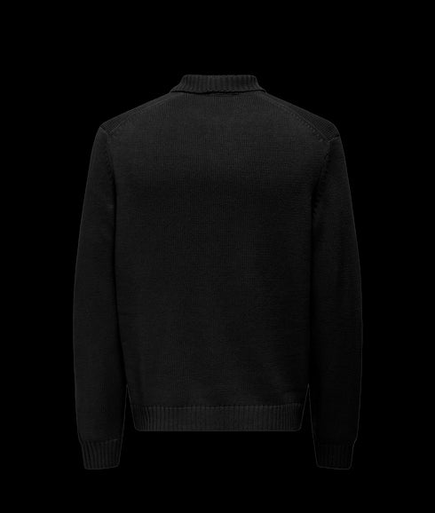 Jacob Reg Ls Cardigan Knit - Black