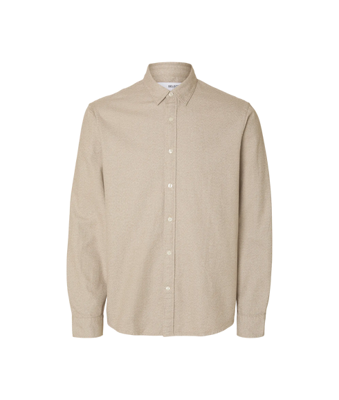 Regnoah Brushed Twist Shirt Ls - Egret Twisted/Chinchilla