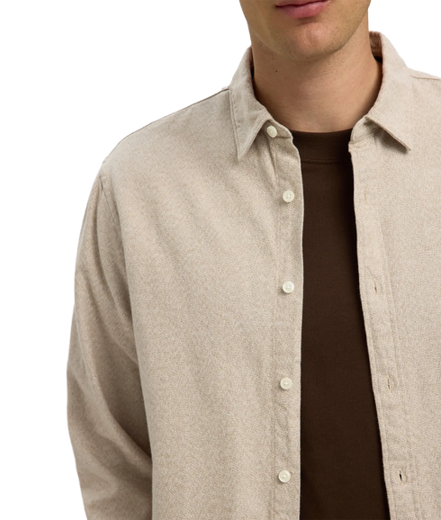 Regnoah Brushed Twist Shirt Ls - Egret Twisted/Chinchilla
