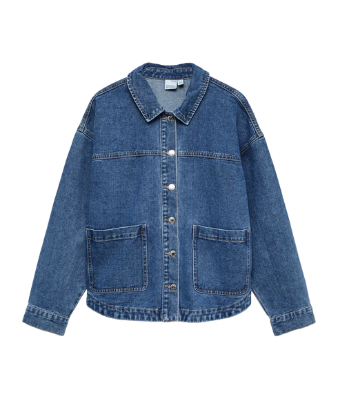 Jamie LS Denim Shacket Mix - Blue