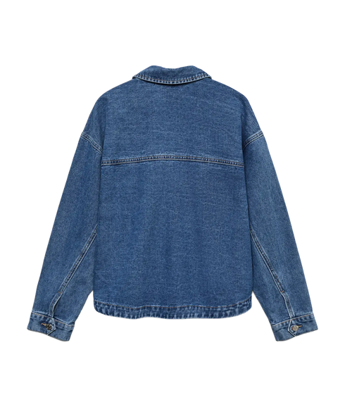 Jamie LS Denim Shacket Mix - Blue