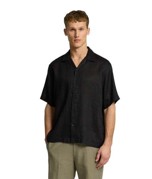 Kylian Mix Resort Shirt - Black