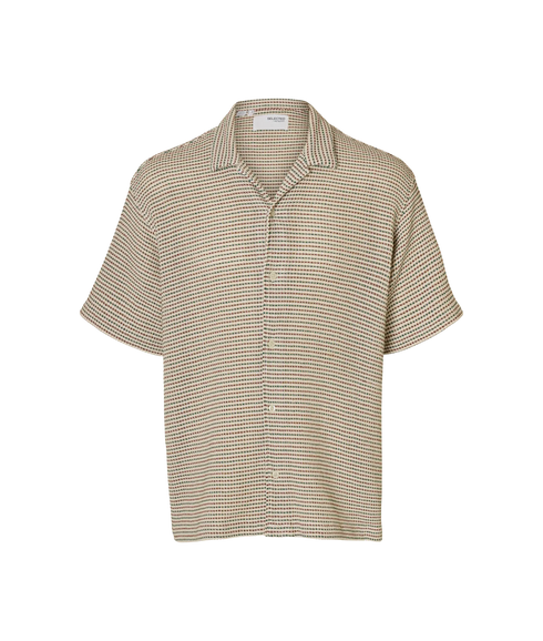 Rlxike Mix Ss Shirt Resort - Demitasse Checks