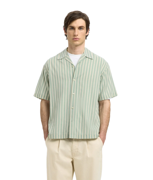Rlxair Mix Ss Shirt - Iceberg Green Stripes