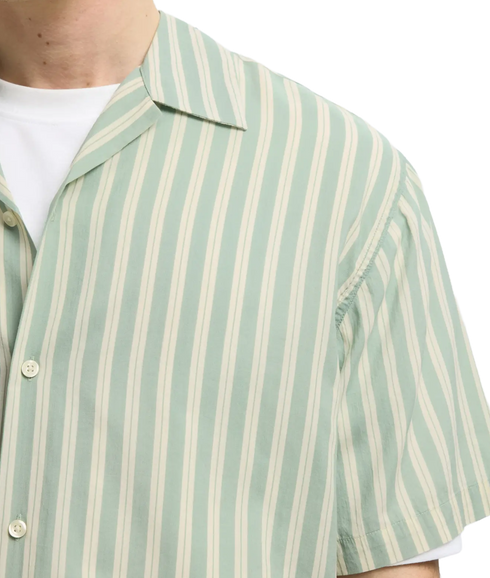 Rlxair Mix Ss Shirt - Iceberg Green Stripes