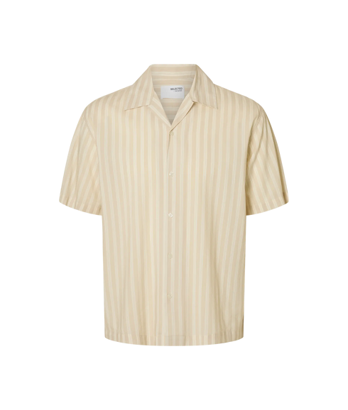 Rlxair Mix Ss Shirt - Oatmeal Stripes
