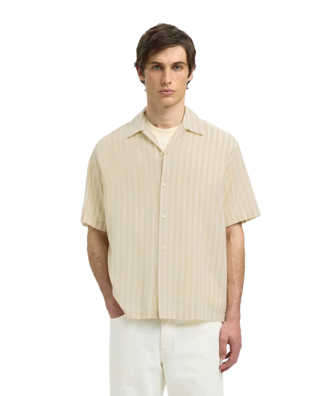 Rlxair Mix Ss Shirt - Oatmeal Stripes