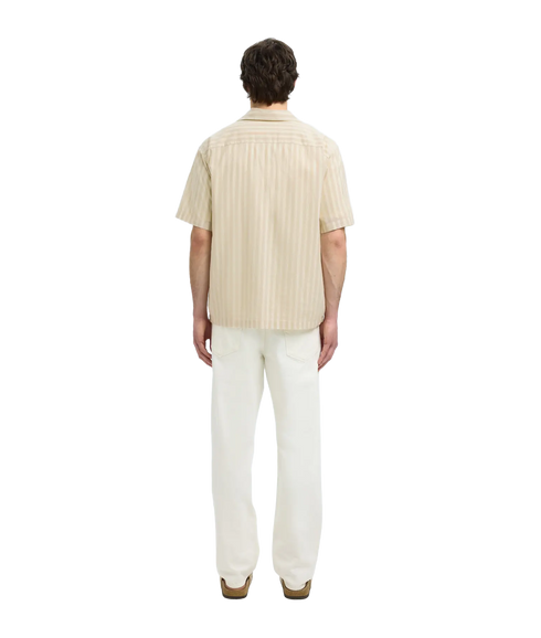 Rlxair Mix Ss Shirt - Oatmeal Stripes