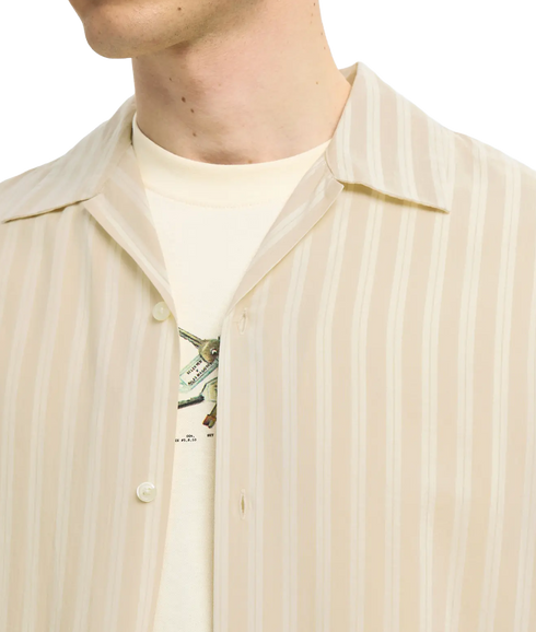 Rlxair Mix Ss Shirt - Oatmeal Stripes