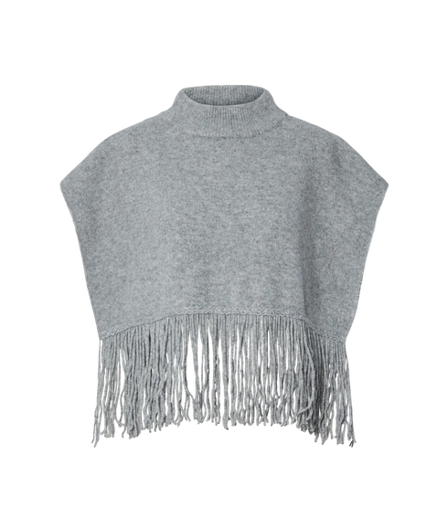 Julle Poncho Bc - Light Grey Melange
