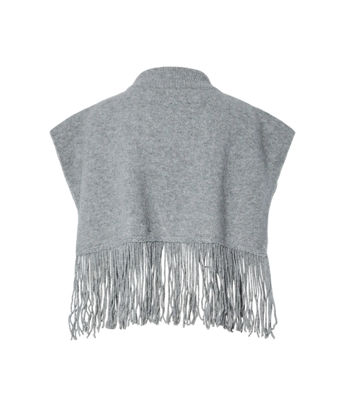 Julle Poncho Bc - Light Grey Melange