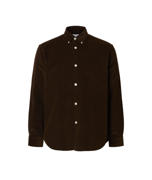 Regdanni Cord Bd Ls Shirt - Demitasse