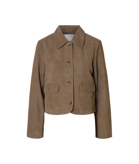 Kaya Suede Jacket - Fungi