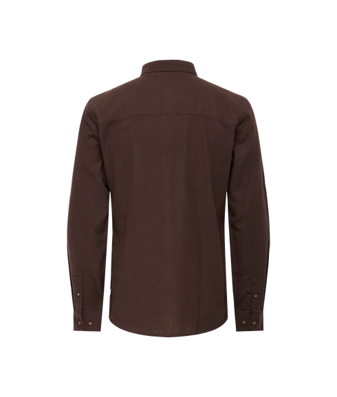 Gudmund Slim 1-Pkt Solid Shirt Noos - Coffee Bean