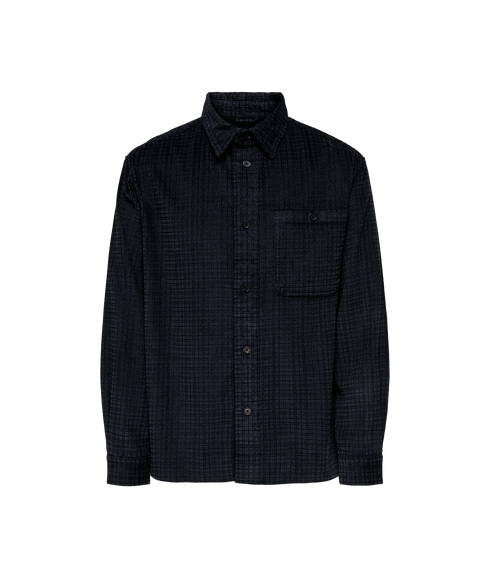 Waleed Corduroy Overshirt 0345 Vd - Jet Black