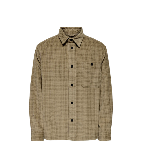 Waleed Corduroy Overshirt 0345 - Chinchilla