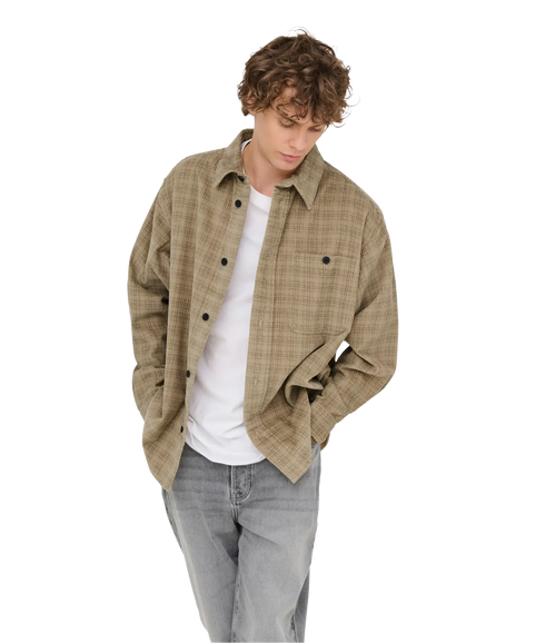 Waleed Corduroy Overshirt 0345 - Chinchilla