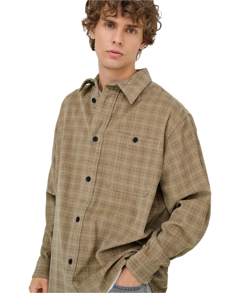 Waleed Corduroy Overshirt 0345 - Chinchilla