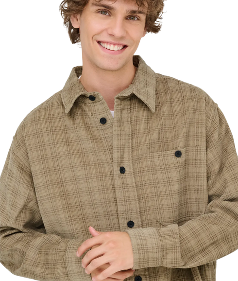 Waleed Corduroy Overshirt 0345 - Chinchilla