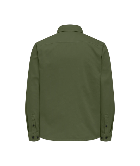 Times 0348 Reg Overshirt - Olive Night