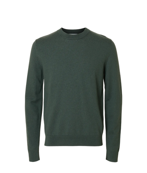 Tray Merino Brushed Relaxed Crew - Deep Forest