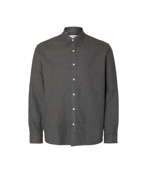 Regnoah Brushed Twist Shirt Ls - Gray Flannel Twisted
