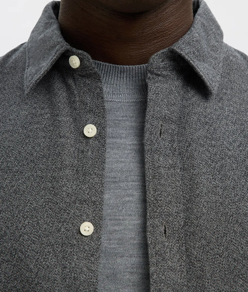 Regnoah Brushed Twist Shirt Ls - Gray Flannel Twisted