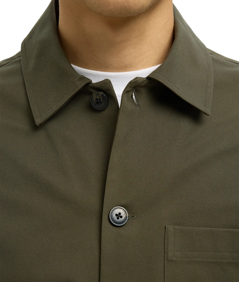 Tate Heavy Twill Overshirt Ls - Forest Night