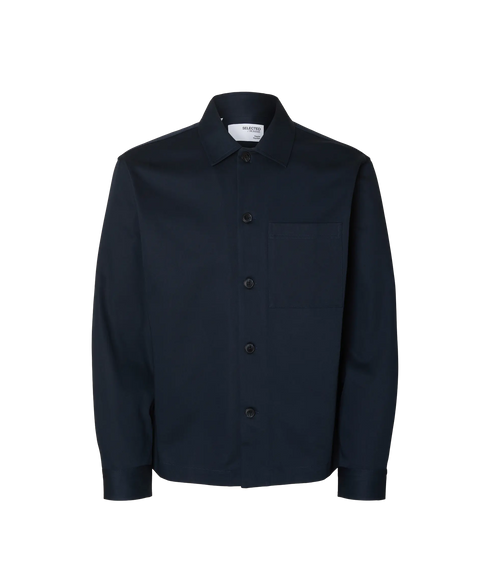Tate Heavy Twill Overshirt Ls - Sky Captain