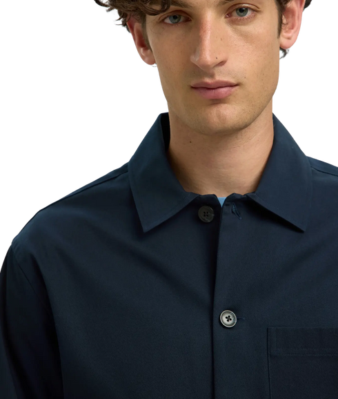 Tate Heavy Twill Overshirt Ls - Sky Captain