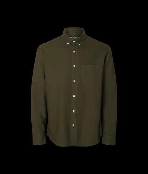 Regrick-Ox Shirt Ls - Forest Night/Kalamata