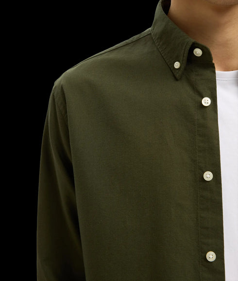 Regrick-Ox Shirt Ls - Forest Night/Kalamata