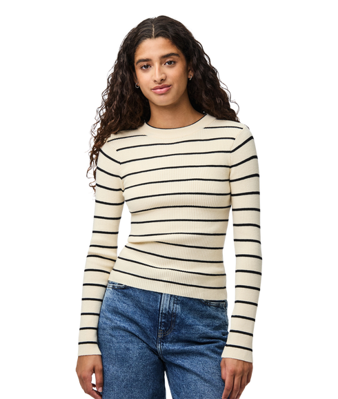 Mira New LS O-Neck KnitBc - Grey