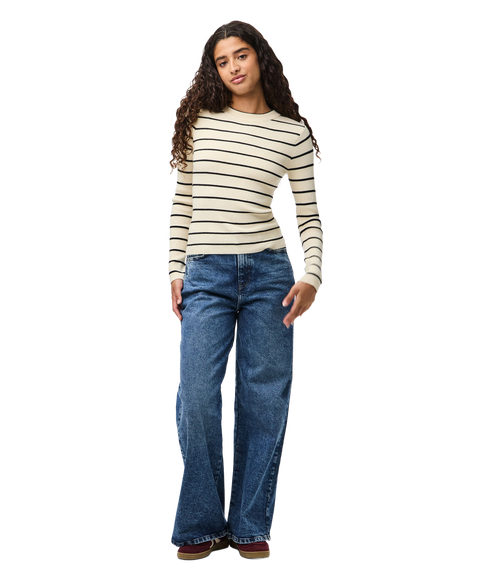 Mira New LS O-Neck KnitBc - Grey