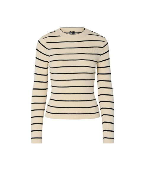 Mira New LS O-Neck KnitBc - Grey