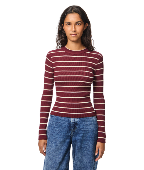Mira New LS O-Neck KnitBc - Red