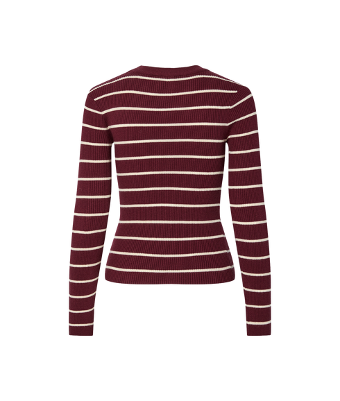 Mira New LS O-Neck KnitBc - Red