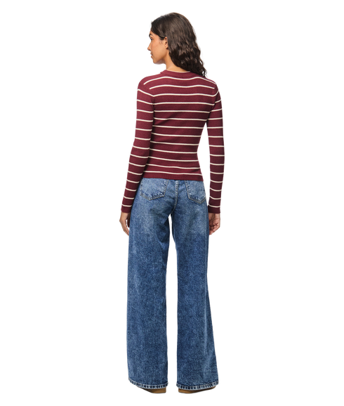 Mira New LS O-Neck KnitBc - Red