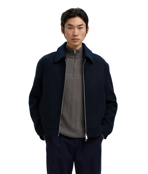Philip Wool Blend Jkt - Sky Captain