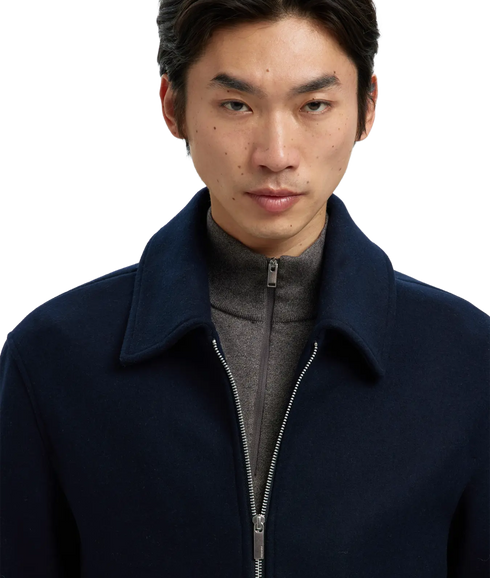 Philip Wool Blend Jkt - Sky Captain
