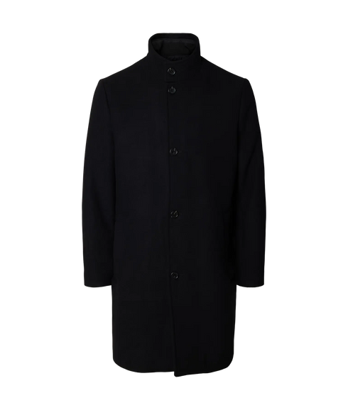 Rainar Wool Blend Coat - Black