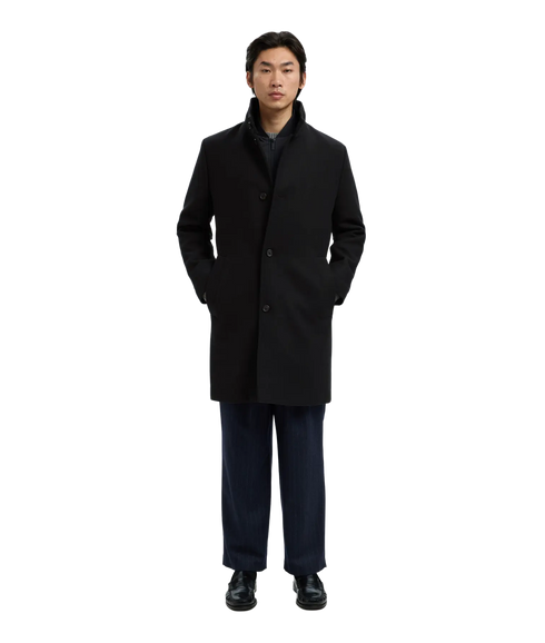 Rainar Wool Blend Coat - Black