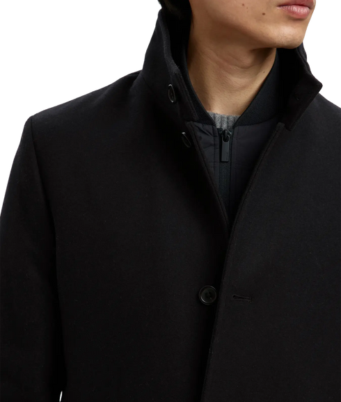 Rainar Wool Blend Coat - Black