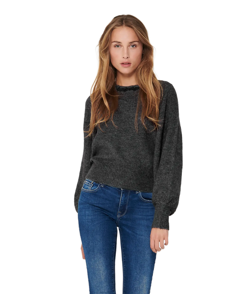 Elsa LS Pullover Knit - Grey
