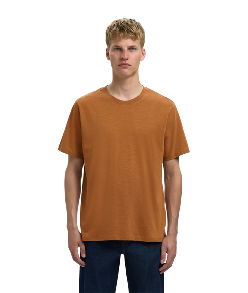 Aspen Slub Ss O-Neck Tee Noos - Chipmunk
