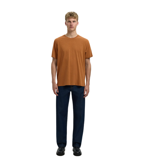 Aspen Slub Ss O-Neck Tee Noos - Chipmunk