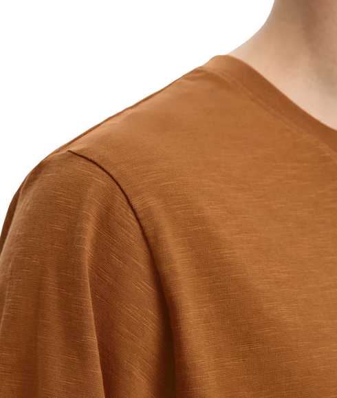 Aspen Slub Ss O-Neck Tee Noos - Chipmunk