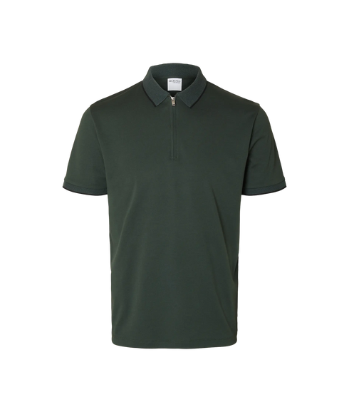 Fave Sport Zip Ss Polo Noos - Deep Forest Black